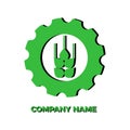 Template emblem, labelfor an agro company.