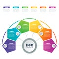 Web Template of a pyramidal chart, diagram or presentation. Part Royalty Free Stock Photo