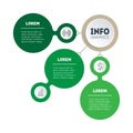 Web Template of a sales pipeline or diagram. Annual report. Eco Business presentation with three options. Infographic of green