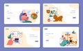 Web Template set for Pet Tech Gadgets. Royalty Free Stock Photo