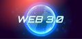 Web 3.0 text on hologram planet earth. New version of the website using blockchain technology, cryptocurrency, and NFT Royalty Free Stock Photo