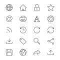 Web thin icons