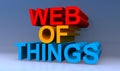 Web of things on blue Royalty Free Stock Photo