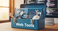 Web Tools Toolbox for Development and Maintenance Royalty Free Stock Photo