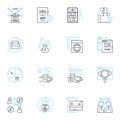 Web trading linear icons set. Stocks, Forex, Cryptocurrency, Commodities, Options, Futures, Trading line vector and Royalty Free Stock Photo