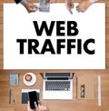 WEB TRAFFIC (business, technology, internet and networking concept ) Royalty Free Stock Photo