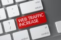 Web Traffic Increase CloseUp of Keyboard. 3D.