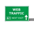 WEB TRAFFIC road sign isolated on white Royalty Free Stock Photo