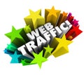 Web Traffic Stars Background Increase Online Views Search Reputation