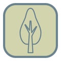 Trees icon. Vector isolated monochrome Royalty Free Stock Photo