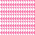 Triangle background. Seamless pattern. Geometric abstract texture. Pink and white colors. Polygonal mosaic style. Vector Royalty Free Stock Photo