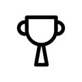 Trophy card line style icon. vector illustration