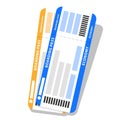 Two boarding passes or airline tickets Royalty Free Stock Photo