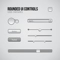Web UI Controls Design Elements: Buttons, Switchers, On, Off, Player, Audio, Video