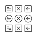 Web-ui-elements-hamburger-buttons-kit copy Royalty Free Stock Photo