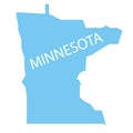 US state Minnesota map Royalty Free Stock Photo