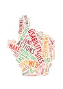 Web Usability word cloud hand shape