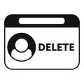 Web user delete icon simple vector. Online service Royalty Free Stock Photo