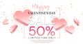 Valentine`s Day sales. Advertising Banner