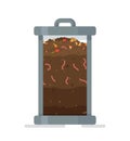 Veainable lifestyle, zero waste concept.ctor illustration Compost system icon.