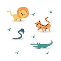 vector illustration, animals for kids