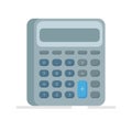Vector illustration of an isolated calculator on a white background. Basic calculator with a set of numbers. Shcool calculator ico