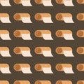 Vector illustration of the toilet paper pattern. finished toilet paper. Royalty Free Stock Photo