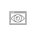 Web Visiblity Line Icon Royalty Free Stock Photo