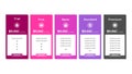 Colorful Pricing Table Chart Trial, Free, Basic, Standard, Premium Plan Comparison and SignUp Royalty Free Stock Photo
