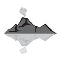 Volcano mountain vector illustration.