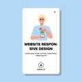 web website responsive design vector Royalty Free Stock Photo