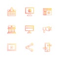 web , website , user interface , application , internet , eps icons set vector Royalty Free Stock Photo