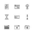 web , website , user interface , application , internet , eps icons set vector Royalty Free Stock Photo