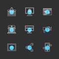 web , website , user interface , application , internet , eps icons set vector Royalty Free Stock Photo