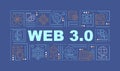 Web 3 0 word concepts navy banner Royalty Free Stock Photo