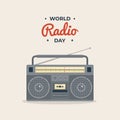 World radio day illustration background vector Royalty Free Stock Photo