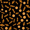 XRP Ripple - tickers and coins. Seamless pattern.