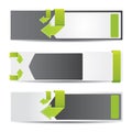 Web2 horizontal banner set with arrows