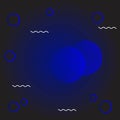WebAbstract glowing circle lines on dark blue background. Geometric stripe line art design. Modern shiny blue lines. Futuristic te