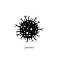 WebBacteria Cell vector icon. Coronavirus icon. Bacteria. Coronavirus bacterium, isolated on white background. Bacterium black