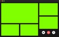 WebCall video template. Blank for inserting faces instead of chroma key Royalty Free Stock Photo