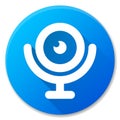 Webcam blue circle icon design Royalty Free Stock Photo