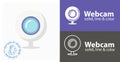 webcam flat icon. line logo Royalty Free Stock Photo
