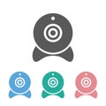 Webcam icon, camera, cam, video chat, broadcast Royalty Free Stock Photo