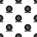 Webcam icon in black style isolated on white background. Personal computer pattern Royalty Free Stock Photo