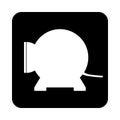 Webcam icon on black Royalty Free Stock Photo