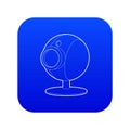 Webcam icon blue vector Royalty Free Stock Photo