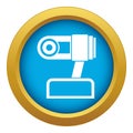 Webcam icon blue vector isolated Royalty Free Stock Photo