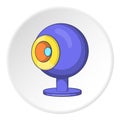 Webcam icon, cartoon style Royalty Free Stock Photo
