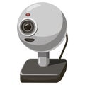 Webcam icon, cartoon style Royalty Free Stock Photo